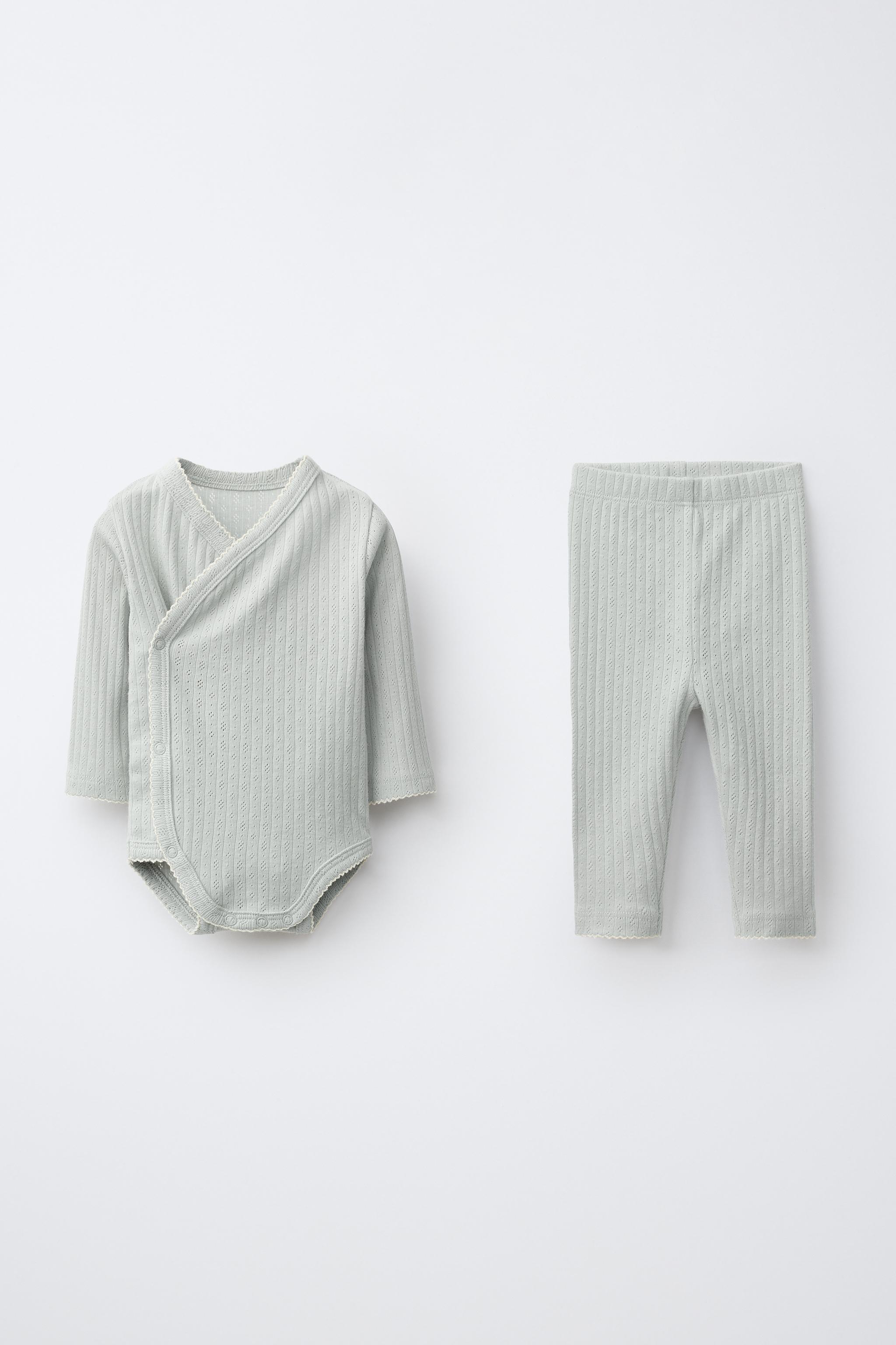 ENSEMBLE BODY CROISÉ ET LEGGING POINTELLE SURPIQÛRES